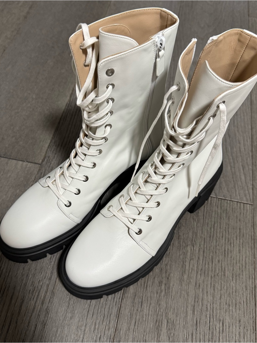 Stuart Weitzman White leather Boots